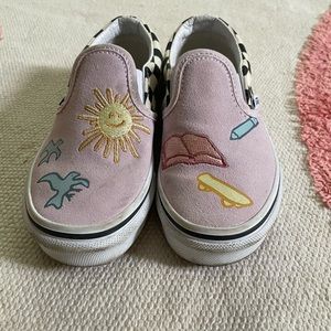 Size 10.5 toddler Vans “it’s her turn” slip on sneakers
